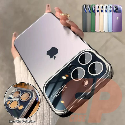 Premium Chromatic Lens Glass Case For iPhone