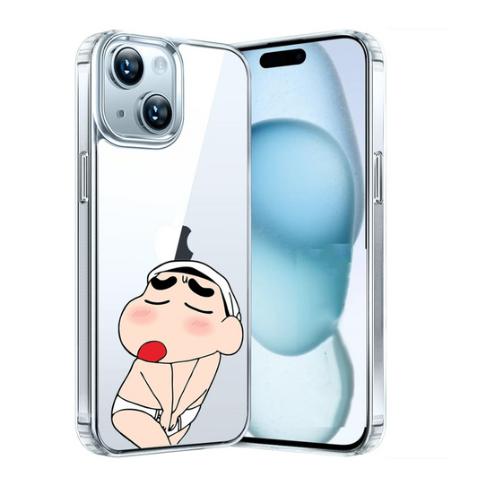 Non-Yellowing Clear Shin Chan Cover Case for iPhone's (Select Model)