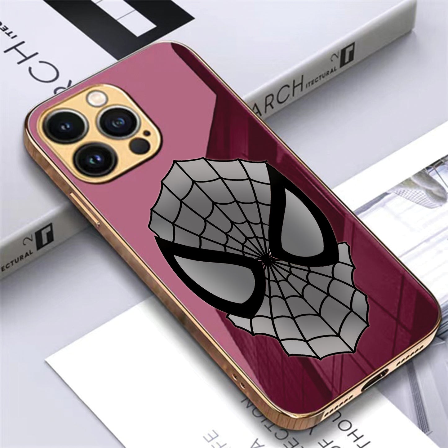 Premium Gold Plated Toughened Glass Case For iPhone (Select Model from the Options)