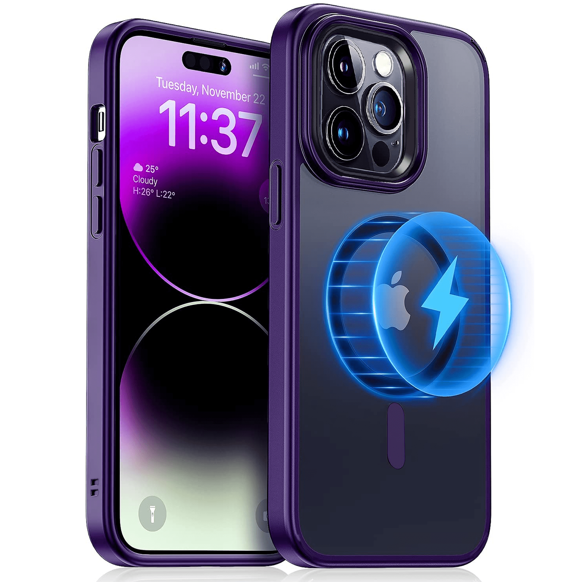 Luxury MagSafe Armor Matte Frosted Case for iPhone 15 Series 14 Series | iPhone 13 Series