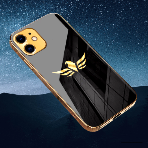 Premium Gold Plated Toughened Glass Case For iPhones