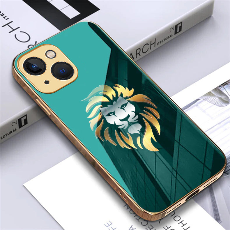 iPhone 14 Plus Premium Gold Plated Lion & Eagle Case