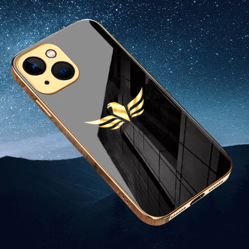 Premium Gold Plated Toughened Glass Case For iPhones