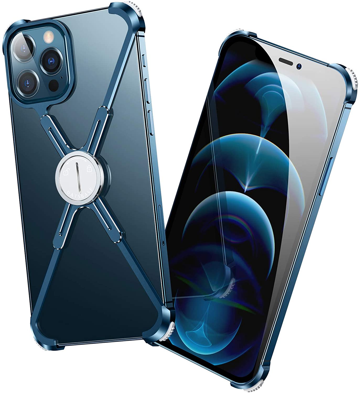 Premium Aluminium X Shape Bumper Frame Case for iPhone 12, iPhone 12 Pro, iPhone 12 Pro Max