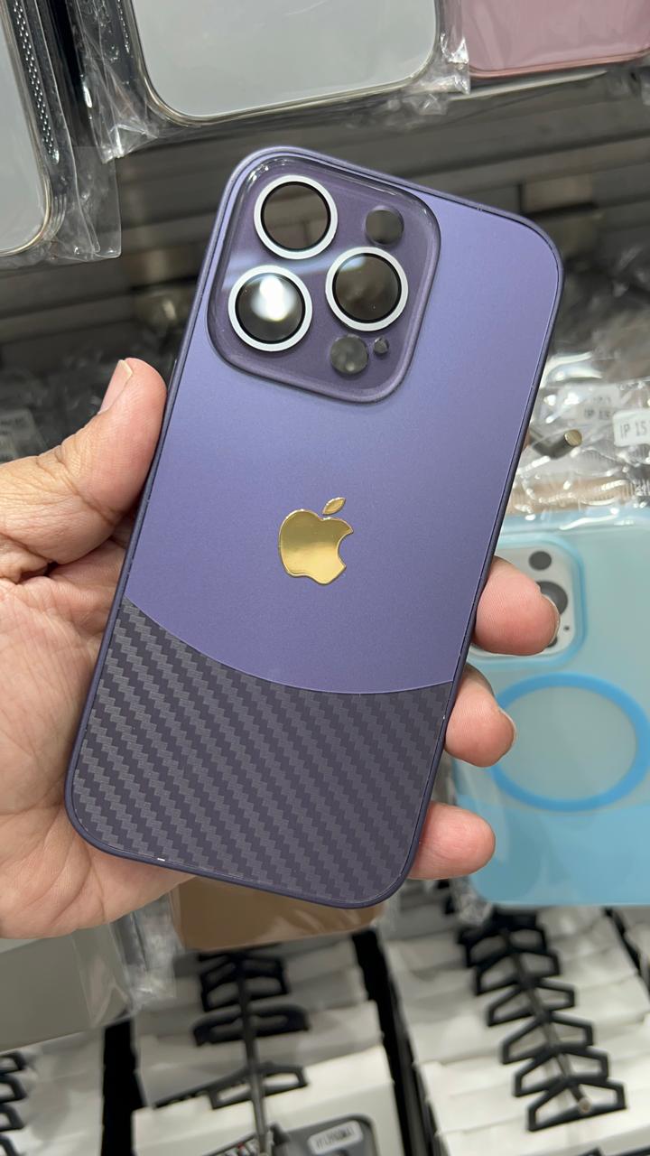 Premium Chromatic Lens Forged Carbon Glass Case For iPhone 15 Series