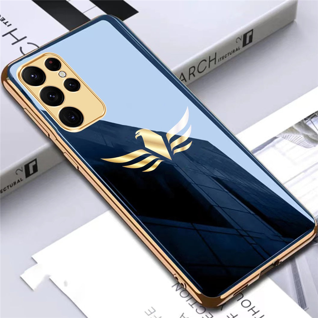 Premium Gold Plated Toughened Glass Case (Select Model from the Options)