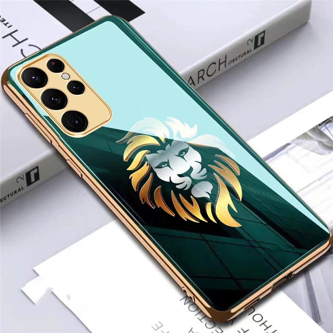 Samsung Galaxy S21 Ultra Premium Gold Plated Lion & Eagle Case