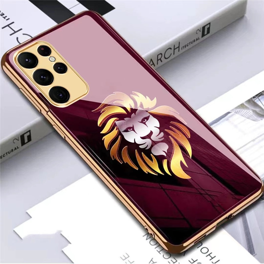 Samsung Galaxy S21 Ultra Premium Gold Plated Lion & Eagle Case