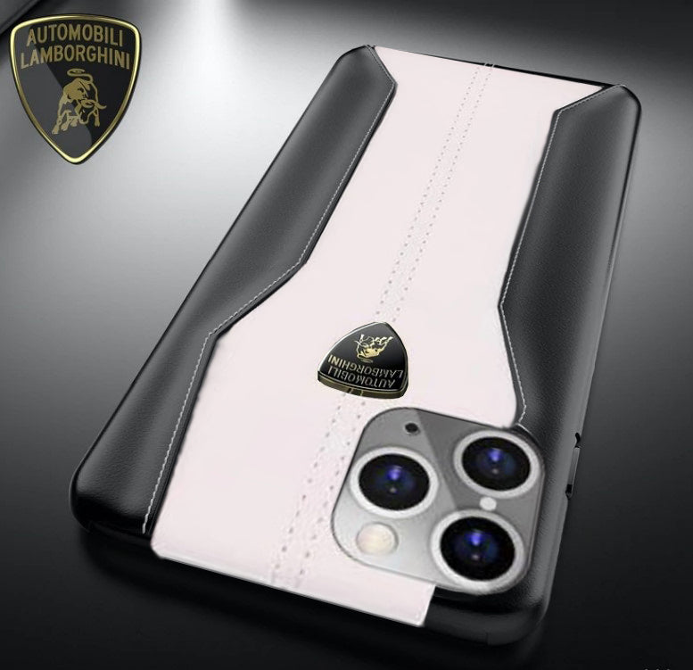 Luxury Genuine Leather Hand Crafted Official Lamborghini Huracan D1 Series Cover for Apple iPhone 12 Series | iPhone 13 Series (Select Model)