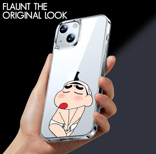 Non-Yellowing Clear Shin Chan Cover Case for iPhone's (Select Model)
