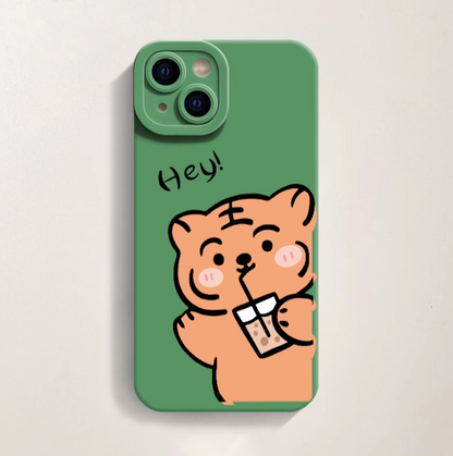 Cute Tiger Silicone Case for Apple iPhone Series