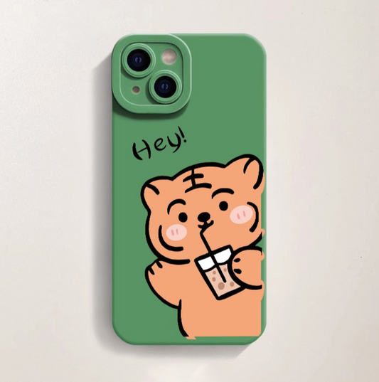 Cute Tiger Silicone Case for Apple iPhone Series