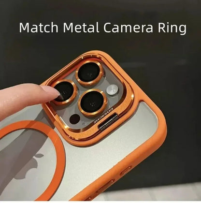Mag-Safe Support Camera Stand Cases with Lens Protection For iPhones (with Free Camera Lens) (Select Model)